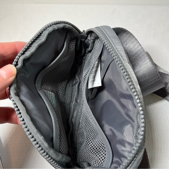 Lole Belt Bag. Minimalist Design. Charcoal Grey. Logo on belt. Adjustable - Picture 7 of 9